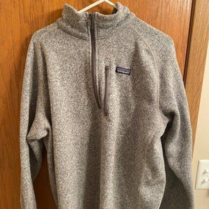 Patagonia Men's Better Sweater Quarter Zip Fleece Size XL Color Stonewash